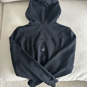 ALO Yoga black sweet escape zip up hoodie size small